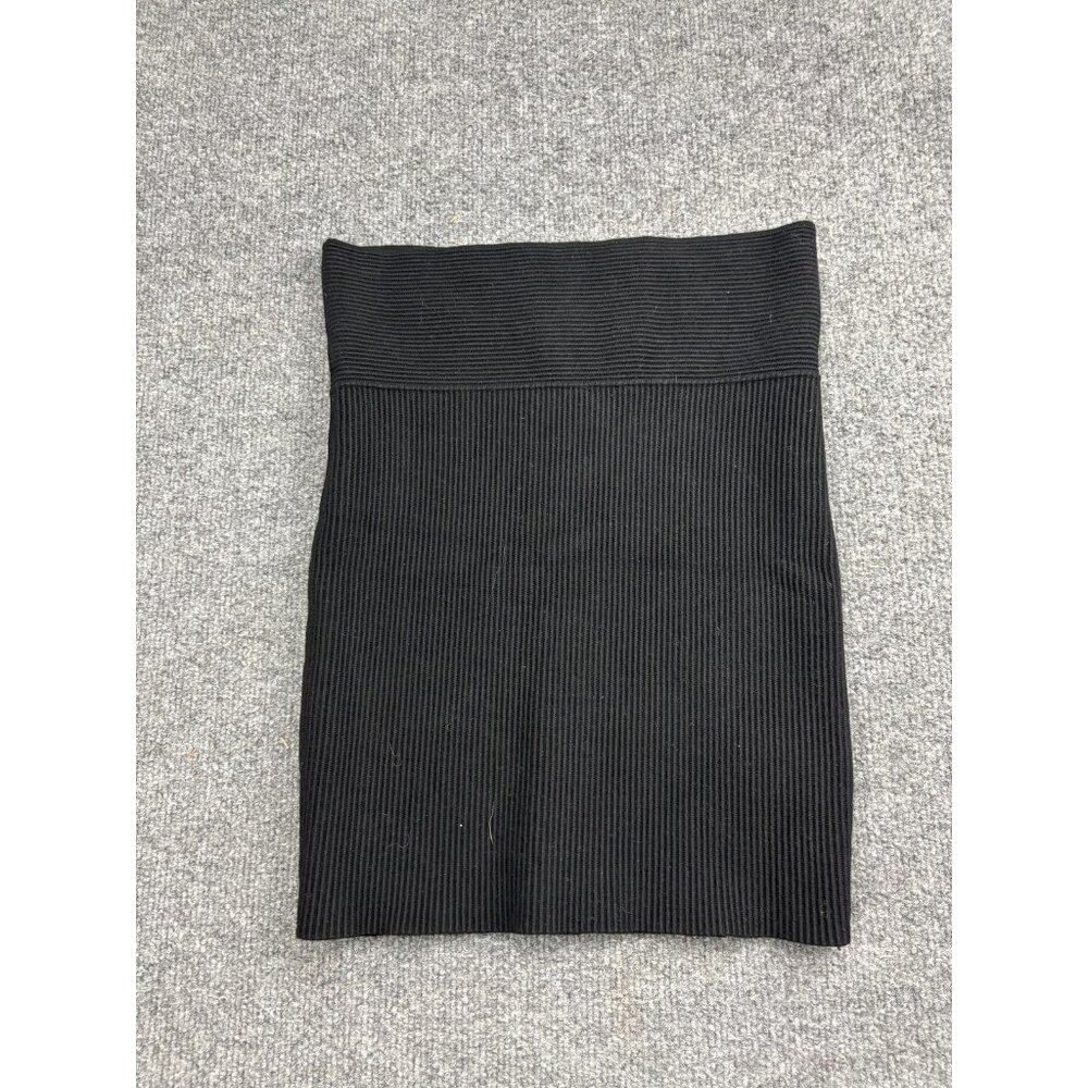 House Of Harlow 1960 Skirt Womens‎ Medium Black Ribbed Knit Bodycon Pencil Mini